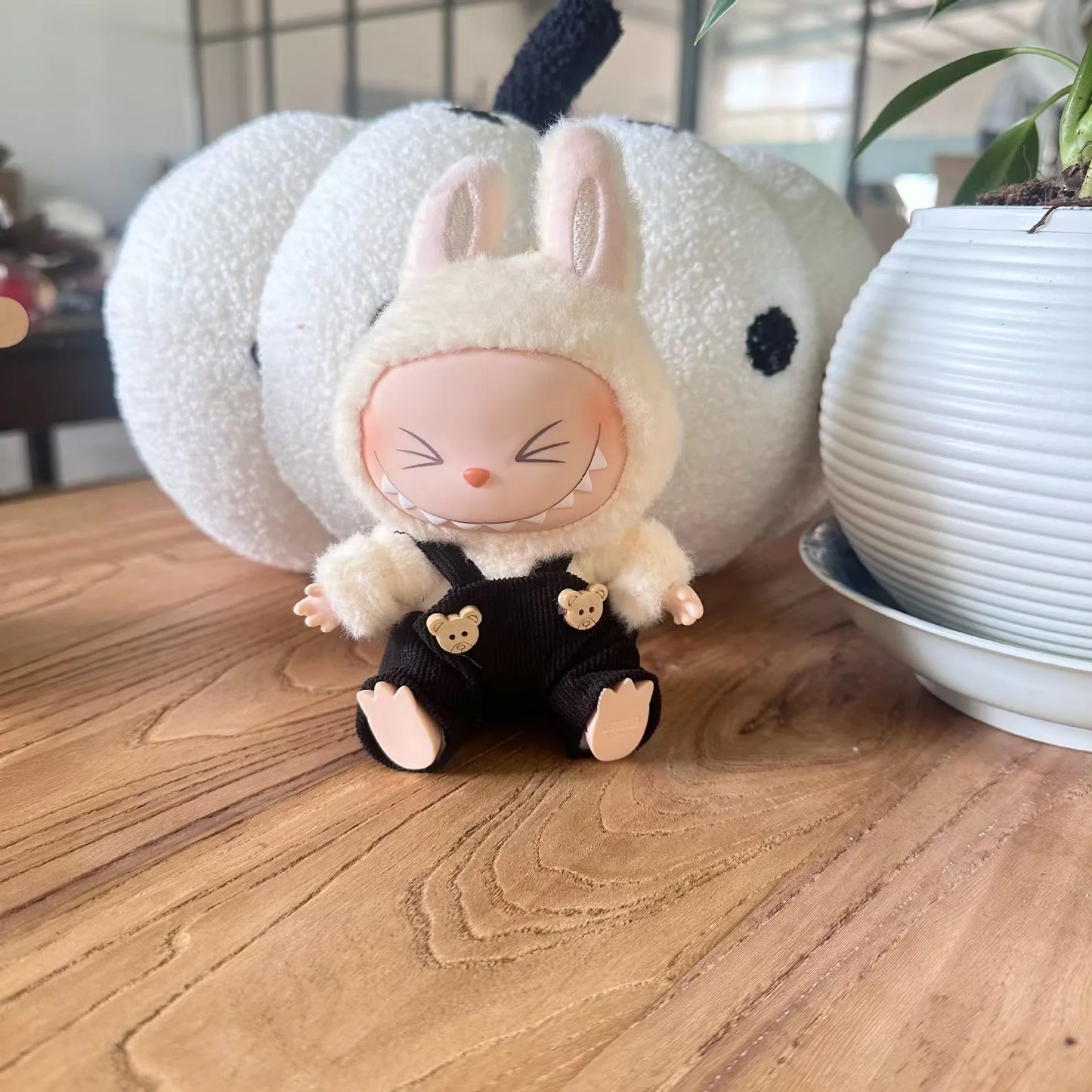 Labubu Wool Overalls Outfit