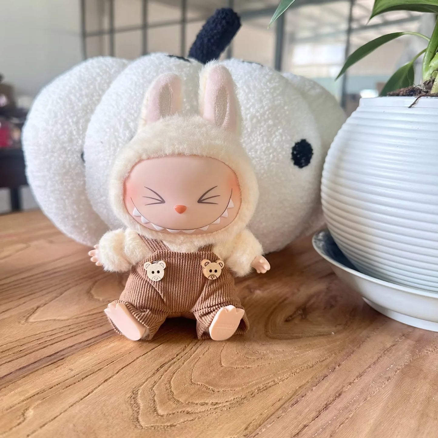 Labubu Wool Overalls Outfit