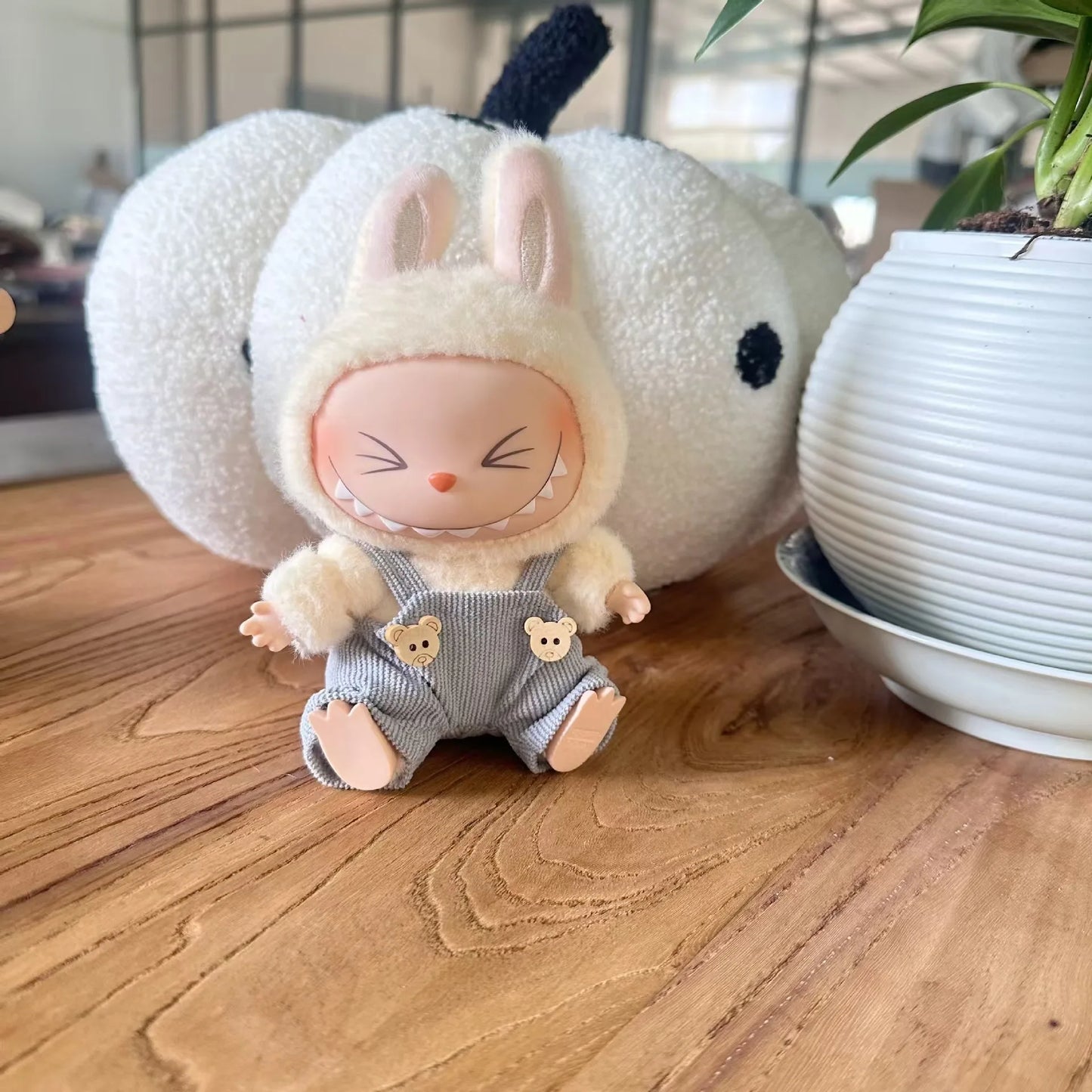 Labubu Wool Overalls Outfit